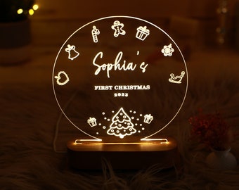 Kids Night Light as Christmas Gift - Custom Kids Night Light with Name - Gift for Nephew - Bedside Lamp - Kids Room - Christmas Decoration