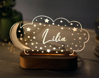 Personalized Night Light - Kids Gift -  Baby Room Decor - Christmas Gift for Baby and Toddler - Newborn Boy Girl Name Gift - Toddler Gifts