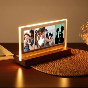 Personalized Couple LOVE LED Night Light, Sentimental Home Decor Gift for Anniversary, Valentines Day, Birthday Gift for Girlfriend Wife