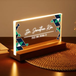 Personalized Name Light for Office Desk Decor, Great Gift for Psychologists, Professors - Corporate Gifts - Promotion Gifts - Boss Gifts