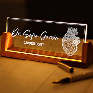 Herz Chirurg Personalisierte 3D Lampe - Einzigartiges Arzt Geschenk - Herz Chirurg Geschenk - Individuelle Geschenke für Herz Arzt - Kardiologen Geschenkideen