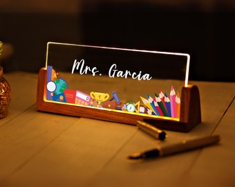 Teacher Back to School Gift - Custom Desk Name Plate - Classroom Decor - Teacher Name Sign - Teacher Birthday Gift - Teacher Sign for Desk