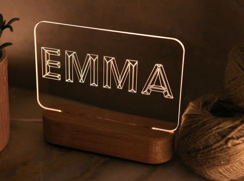 Custom Night Light for Kids Teenage Girl Gifts Name Light Christmas Gift for Nephew Gift for Niece Auntie Gift Toddler Bedside image 5