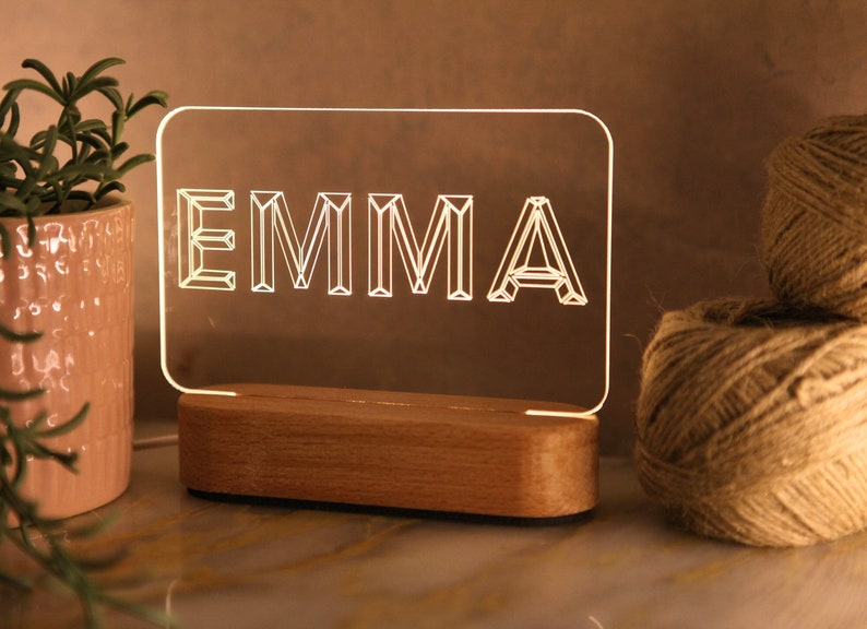 Custom Night Light for Kids Teenage Girl Gifts Name Light Christmas Gift for Nephew Gift for Niece Auntie Gift Toddler Bedside image 1