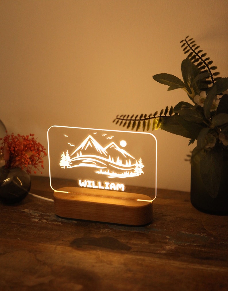 Personalized Night Light Kids Gift Baby Room Decor Etsy