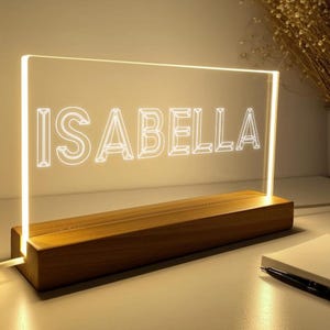 Personalized LED Name Light for Nursery – Custom Baby Name Acrylic Night Lamp, Kids Room Decor, Toddler Bedroom Decor, Teenage Girl Gifts