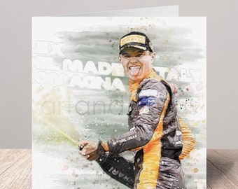 Lando Norris Podium Imola Italy | McLaren F1 | Formula 1 | Greetings Card | Birthday Card
