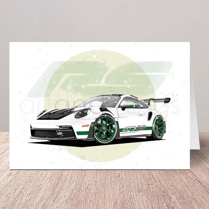 Porsche 911 992 GT3 RS Supercar GT3RS Wall Art Poster Print Card Etsy