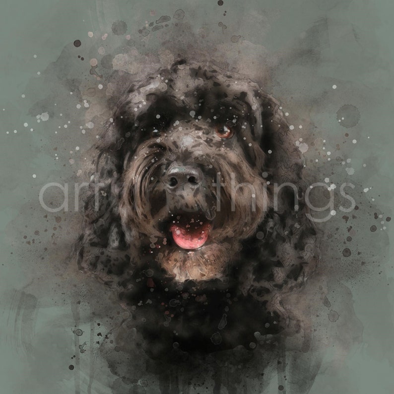 Cockapoo Wall Art Pet Dog Poster Print Black - Etsy