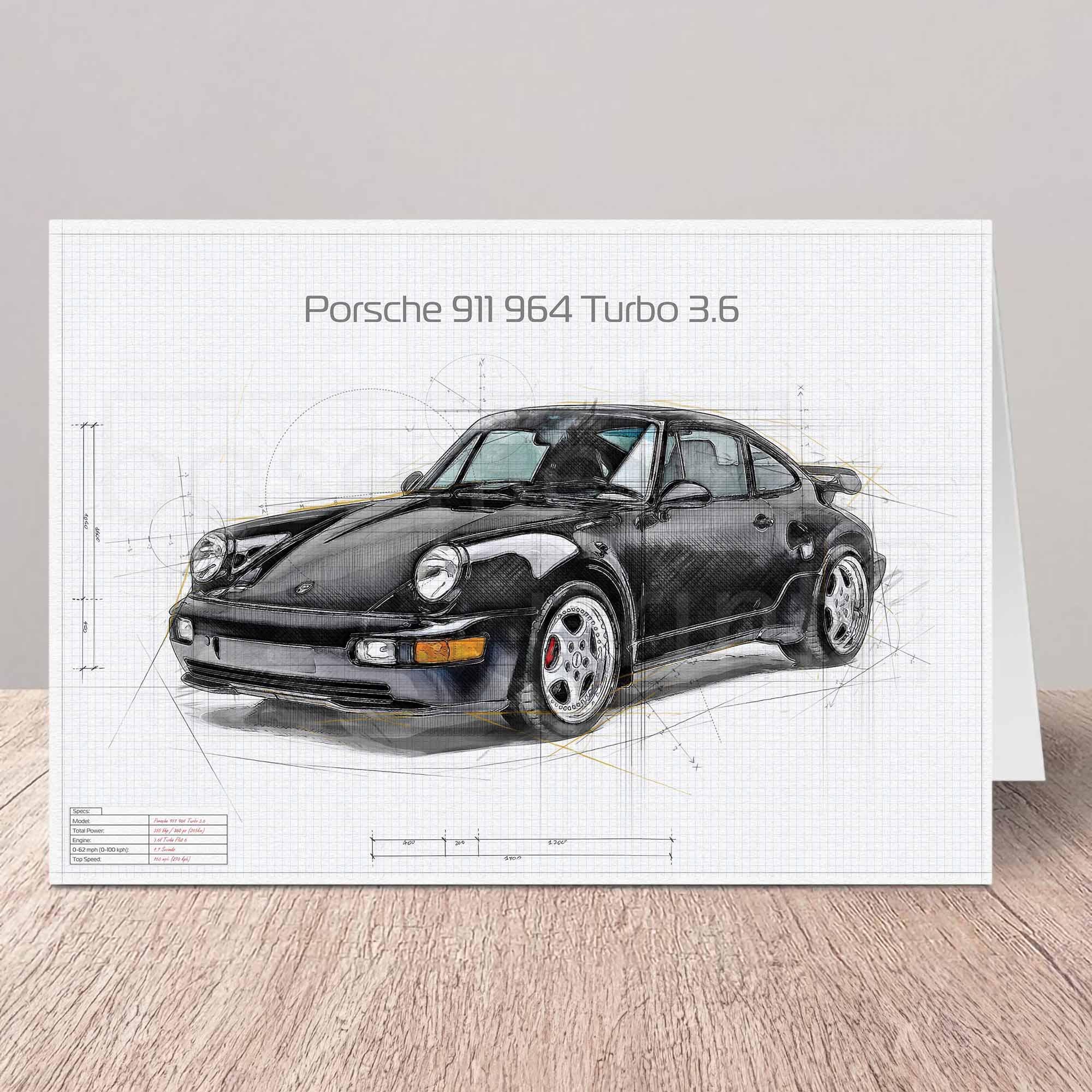 Porsche 911 Intro Showroom Poster - French - Vintage Auto Posters