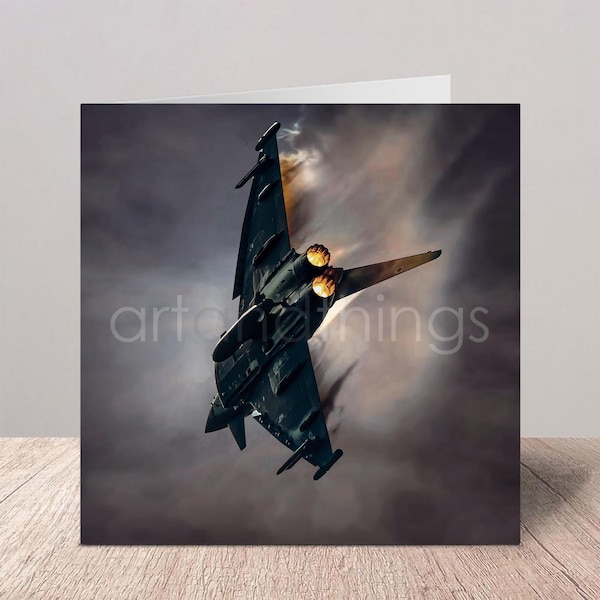 Eurofighter Typhoon | 11 Squadron | Royal Air Force | RAF | Aviation Artwork | Jet | Aircraft | Greetings Card | Birthday Card