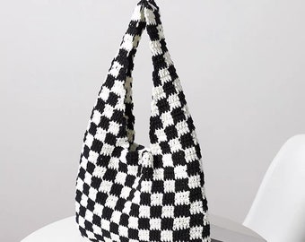 Crochet Checkerboard Bag Pattern PDF with VIDEO link and tuturial guide- Suitable for Beginners Suitable for all Occasions - ENGLISH