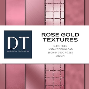Rose Gold Textures Digital Papers, Scrapbook Papers, Rose Gold Clipart, digital background - Instant Download.