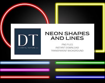 Formes et lignes de néon Cercle néon Triangle néon, Carré néon, Octogone néon, PNG Transparent Background Clipart Download