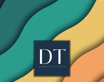 Paquet de papier numérique en couches superposées, couleurs pastel vives (300 ppp)