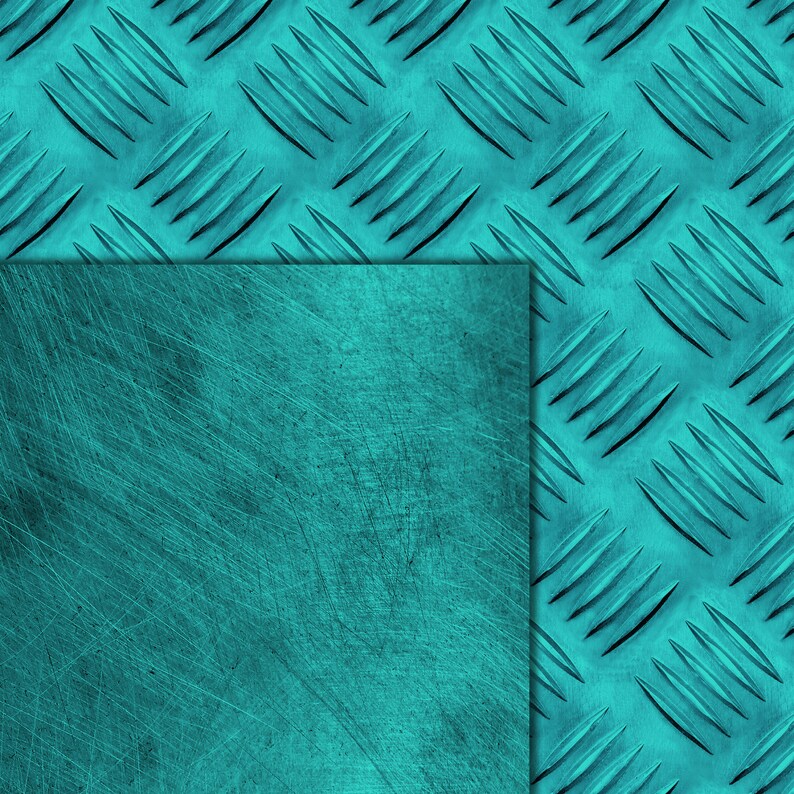 Six Metallic Turquoise Textures, Digital Paper, Instant Download ...