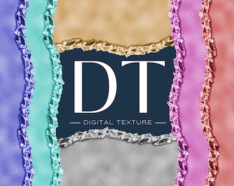 Clipart papier déchiré, superpositions de PNG scintillants (téléchargement numérique)