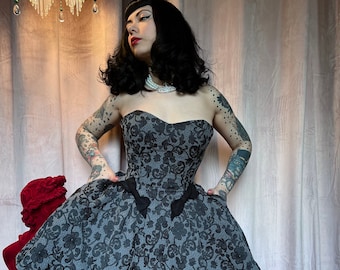 Vintage Betsey Johnson 100% Silk Dress Black Size Small/medium Made in USA Boho