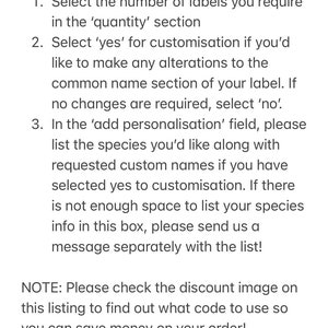 SMALL Custom Invert/Reptile Enclosure Labels ANY species, ANY common name customisation image 9