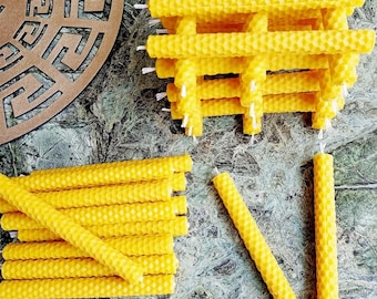Handmade 100% Pure Beeswax Candle Set – Natural Elegance for Your Space