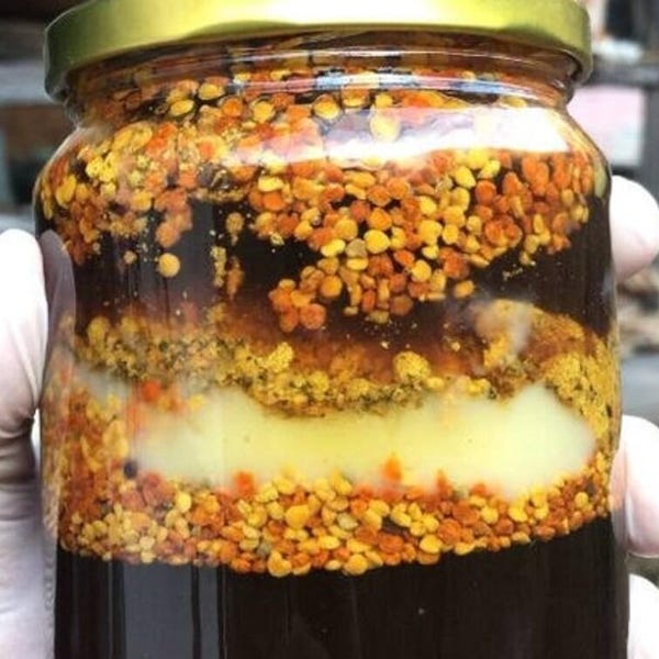Organic Turkish Honey Mix, Pollen, Propolis, Royal Jelly, Bee Bread, 5-Pack (250gr+)