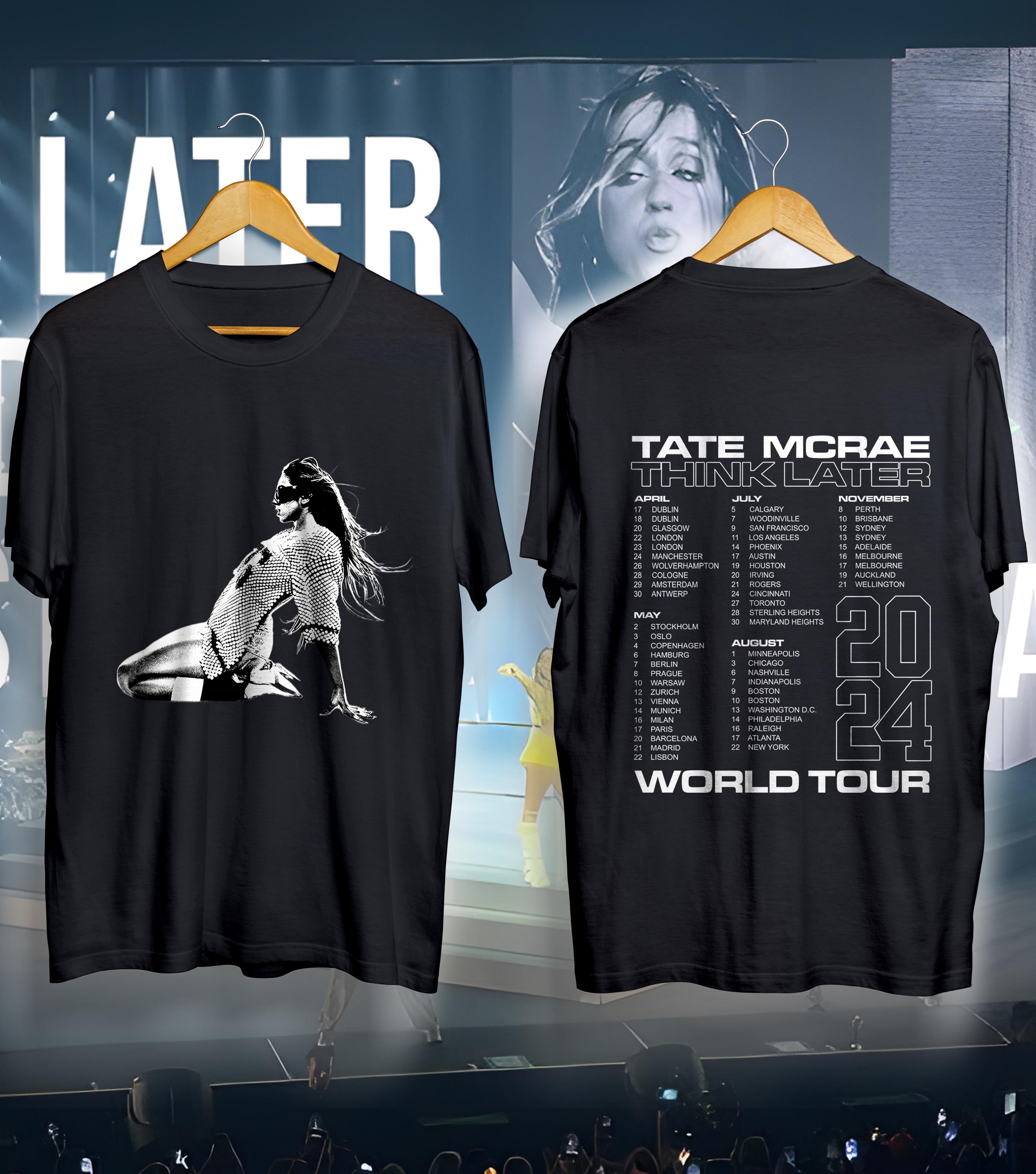 Tate McRae 2024 Think LaterライブTシャツSサイズ Tate Mcrae Think Later 2024 World Tour T-shirt | Concert Mu