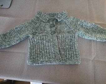 Made to order 0-6 months baby boys handmade jacket in any colour you wish