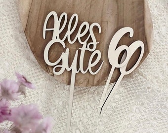 Cake Topper aus Holz für Geburtstag, Hochzeit, Babyparty, etc.