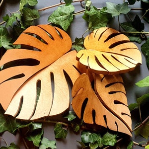 Handmade Wooden leaf decoration