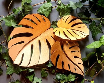 Handgemachte Holz Blatt Dekoration