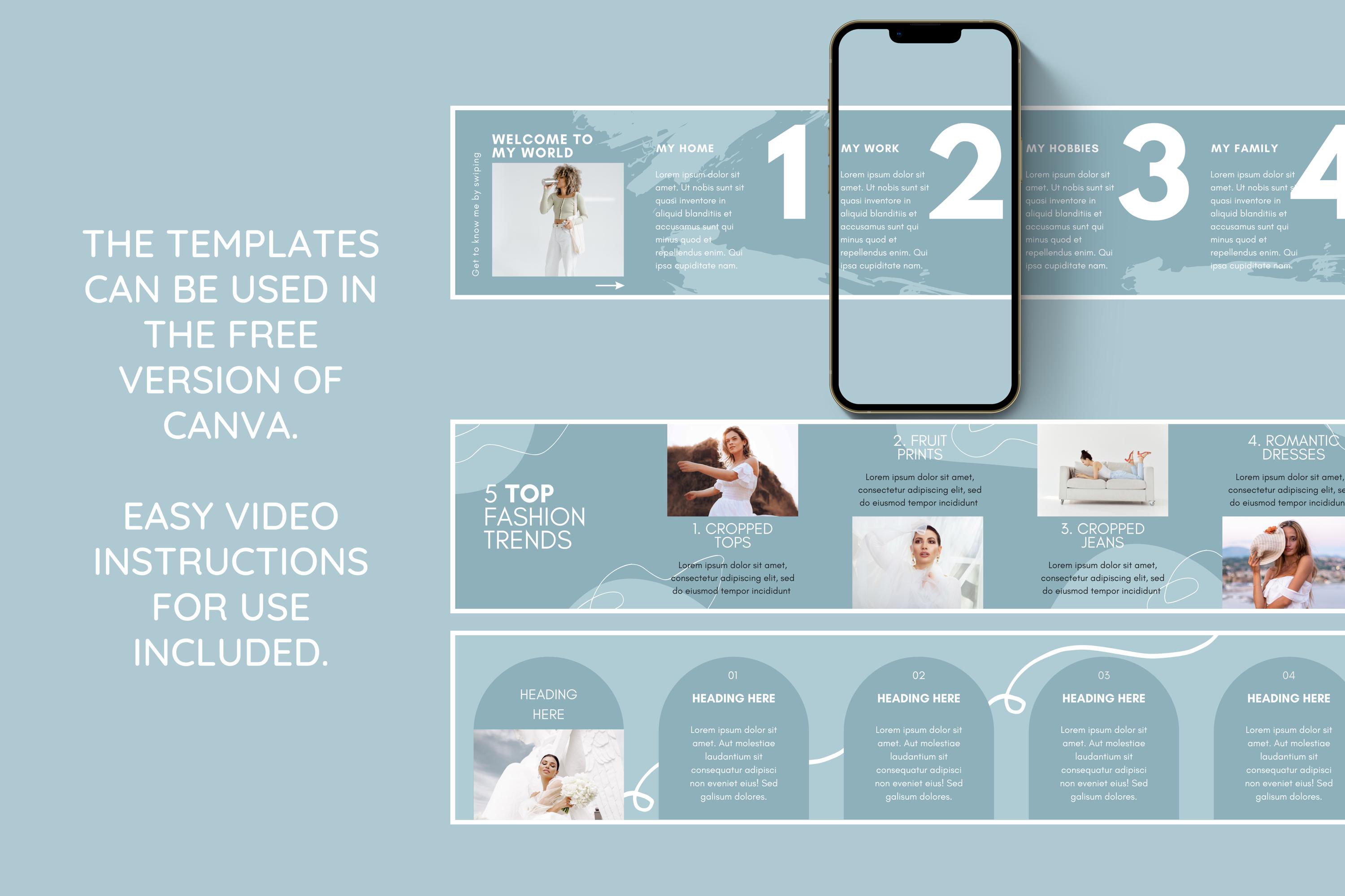 Blue Instagram Carousel Template Perfect for Beauty, Fashion, Jewelry ...