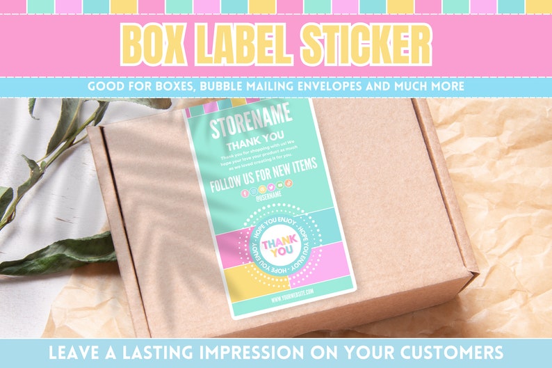 DIY Box Label Sticker Template - Box Seal Label Template for Fun ...