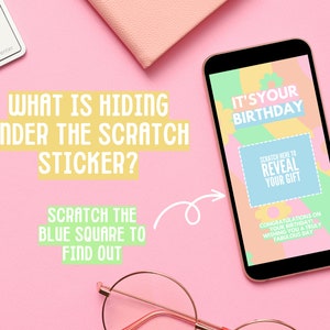 Birthday Surprise Scratch-off Card Ideal for Travel Adventures, Concert ...