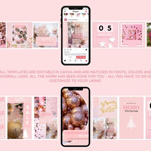 Plantillas navideñas para Instagram: Publicaciones navideñas, retratos, historias y portadas destacadas - Fácil edición en Canva imagen 7