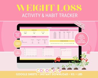 Weight Loss Tracker Stay on Track and Reach Your Goals, Color