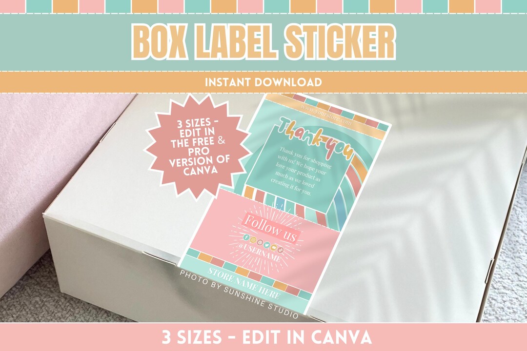 DIY Box Label Sticker Template - Box Seal Label Template for Fun ...