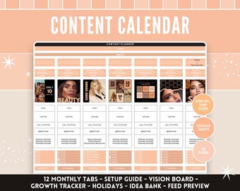 Social Media Content Planner - Grow Your Social Media Presence and Boost Your Instagram
