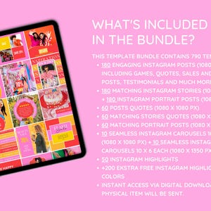 Instagram Template Bundle: Posts, Stories, Carousels, Quotes, Highlight Covers - Bright Colorful Social Media Branding Kit - Sunkissed Vibes image 3
