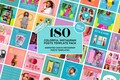 Instagram Template Post Bundle: Colorful Social Media Feed Perfect for Fashion, Clothing, Salon, Beauty, Coach, Blogger - Edit in Canva
