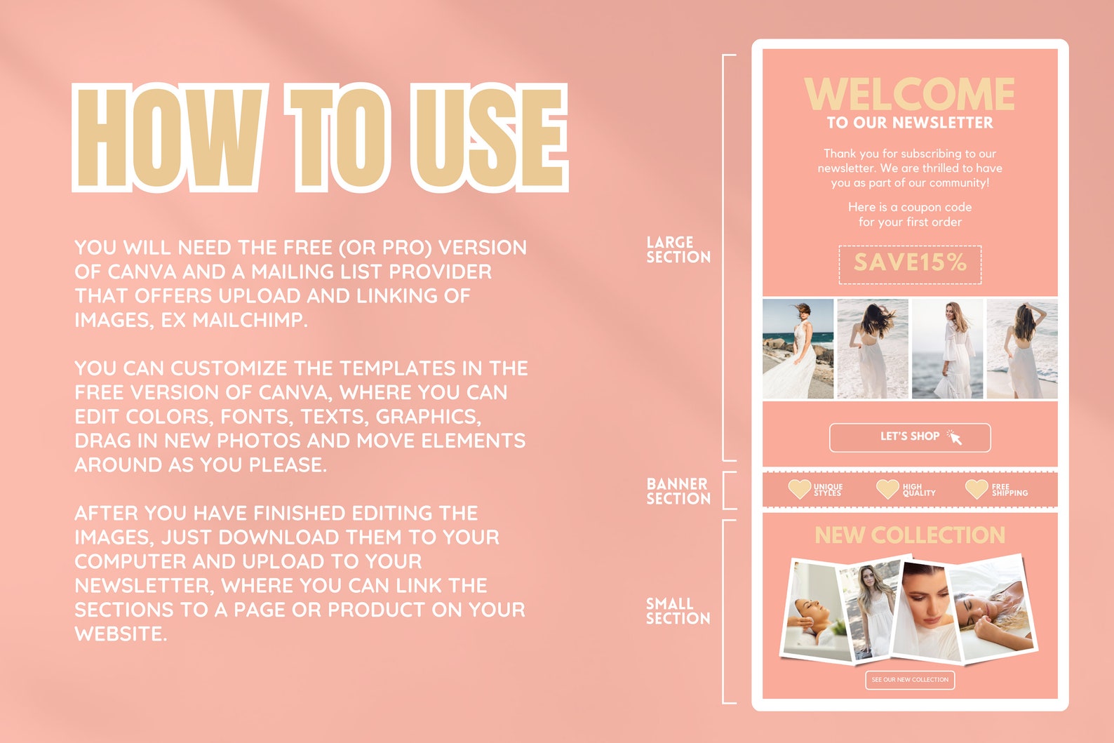 Newsletter Template Bundle - Cute Email Marketing Campaign Kit - Fun Email Template Designs for ...