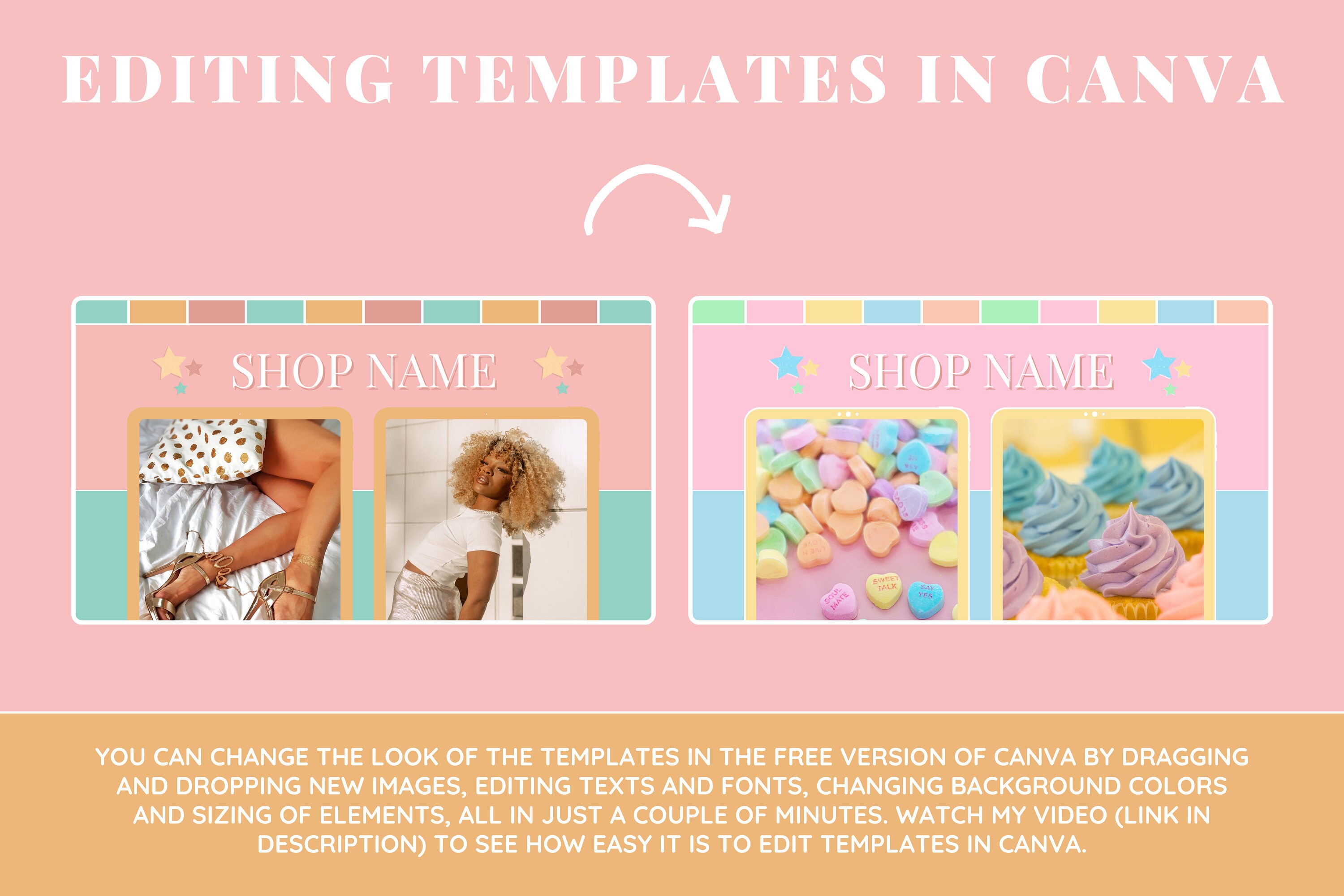 Süße Youtube Banner Vorlagen - Facebook Cover Vorlagen - Pinterest Banner  Set - Miniaturbilder - In Canva bearbeiten - Etsy Österreich, image size:3000x2000