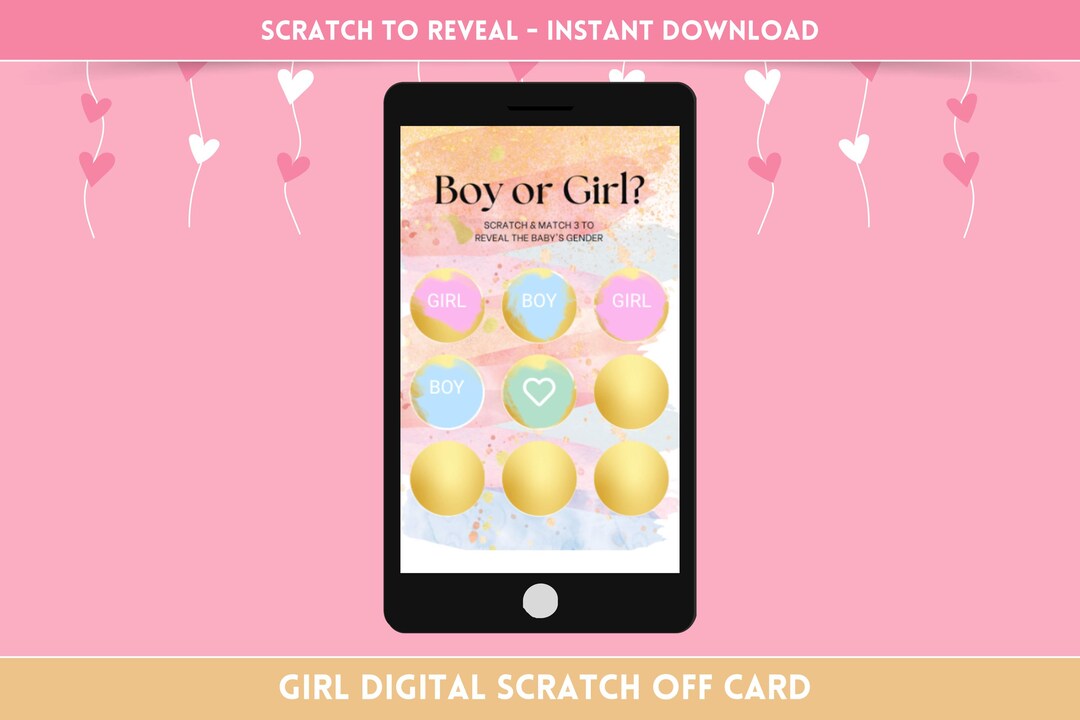 Gender Reveal Lotto Tickets Girl main image 0