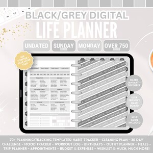 Life Digital Planner Perfect for Goodnotes & Notability - Hyperlinked, Dated and Undated, Sunday and Monday Start