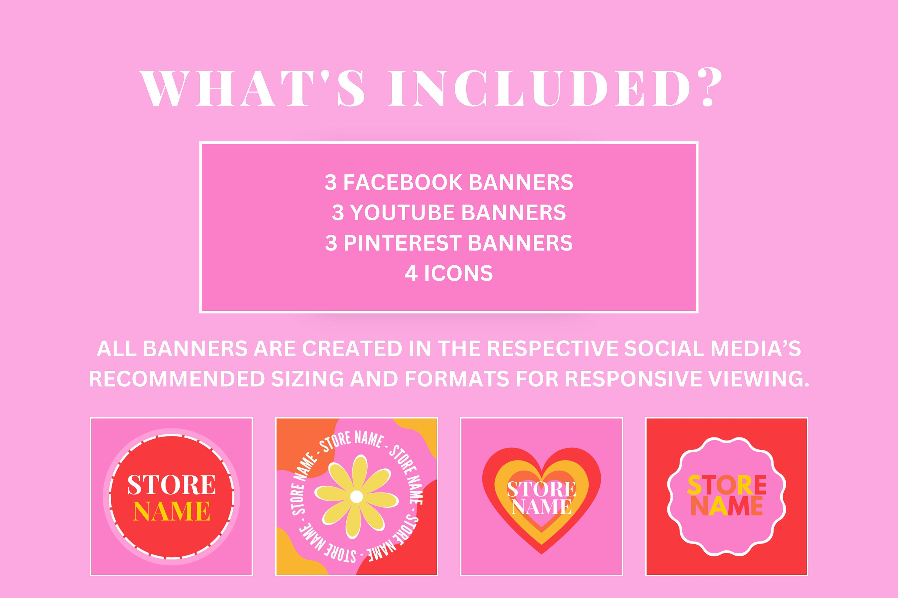 Süße Youtube Banner Vorlagen - Facebook Cover Vorlagen - Pinterest Banner  Set - Miniaturbilder - In Canva bearbeiten - Etsy Schweiz, image size:3000x2000