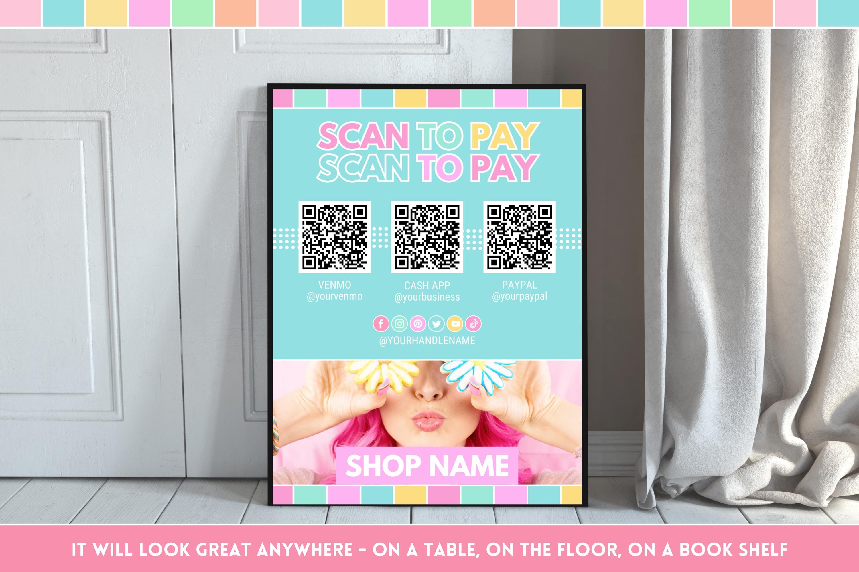Rainbow Scan to Pay Template - QR Code Sign - Easy Payment Display ...