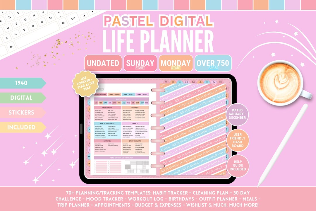 Pastel Life Digital Planner Perfect for Goodnotes and Notability ...