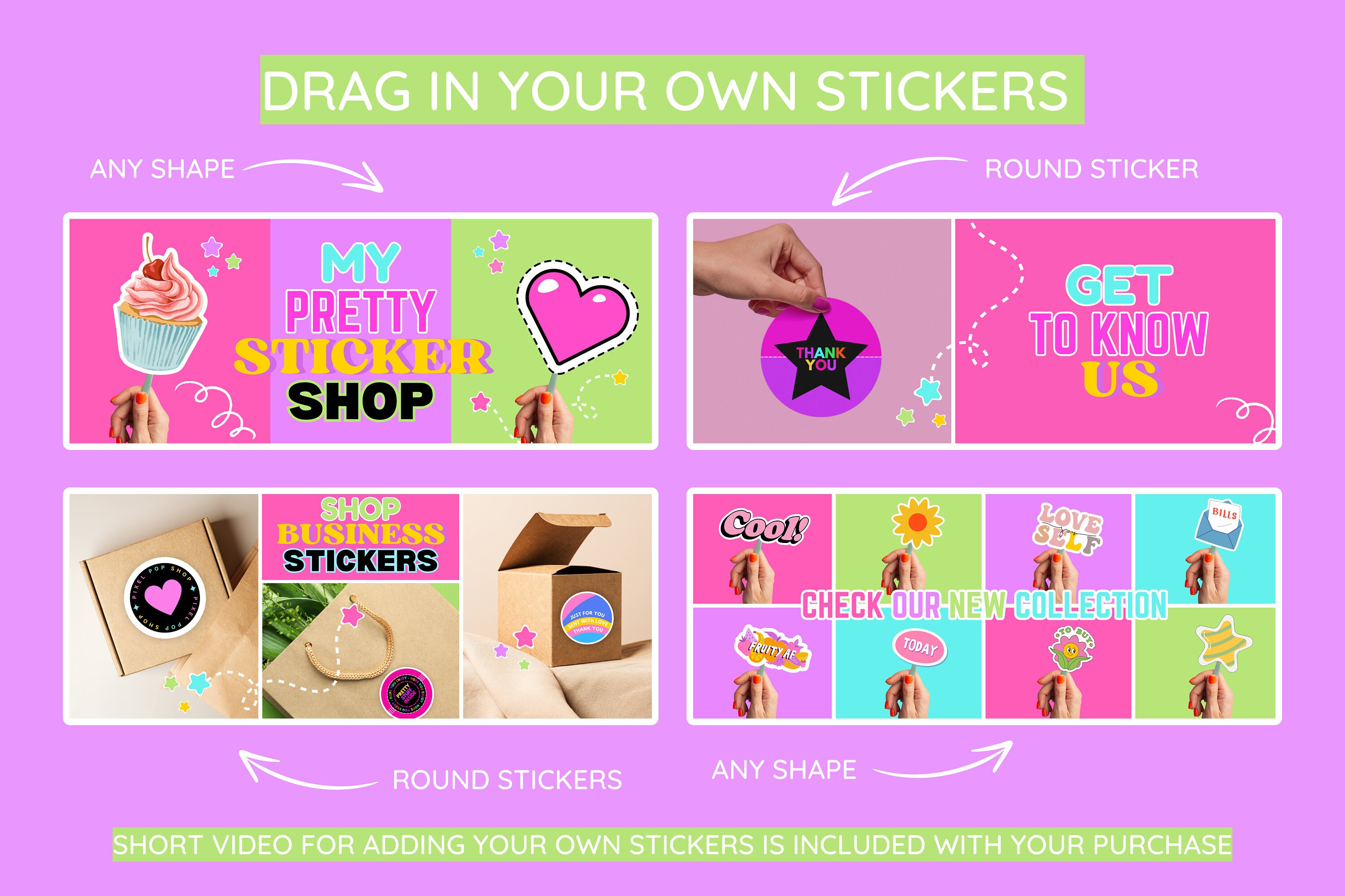 Sticker Shop Banner Template Bundle - Eye-catching Sticker Design for ...