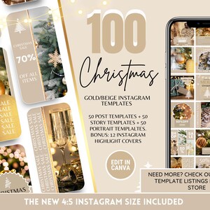 Plantillas navideñas para Instagram: Publicaciones navideñas, retratos, historias y portadas destacadas - Fácil edición en Canva imagen 10