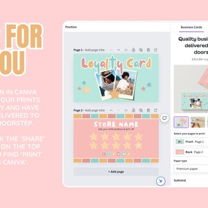 Boho Loyalty Card Template - Customer Punch Stamp Card - Edit in Canva ...