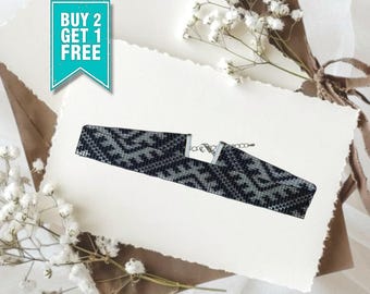 Black Beaded Choker – Ukrainian Ethnic Pattern Necklace, Handmade Boho Jewelry, Folk-Inspired Gift for Her